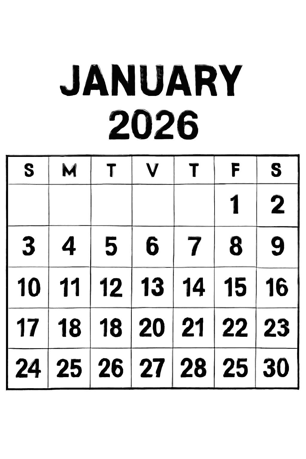 kalender Februari 2026